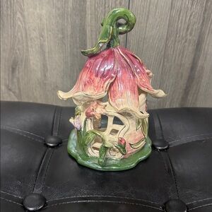 Blue Sky Clayworks Fairy Blossom Bird Tealight Candle House Heather Goldminc